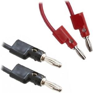 05ALS04 - BANANA PLUG TO PLUG CABLE 3FT BLK/RED