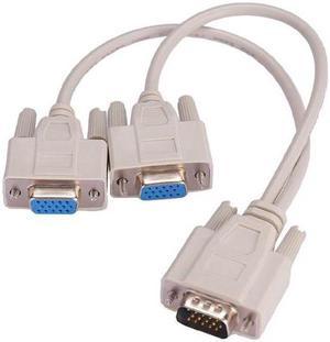 M8541-115MFFY - VGA EXT CABLE DBHD15M/HD15FX2 BEIGE 1FT