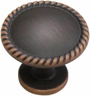 40918 - KNOB CABINET 1.25IN AGED BRONZE FINISH