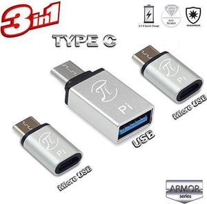 TA31CK - USB ADAPTER C MALE TO A FEM KIT WITH USB C MALE TO MICRO FEM OTG