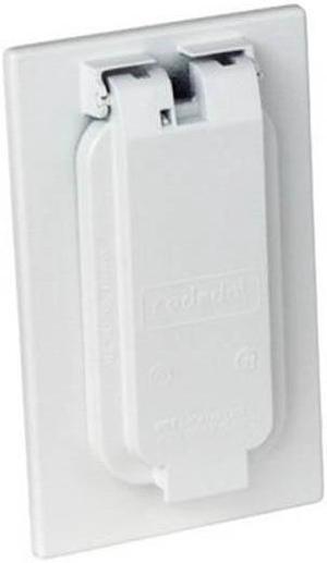 S309WHE - ELECTRICAL BOX 4.5X2.75IN RECEPT DUPLEX COVER