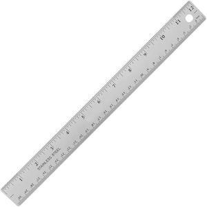 30133 - RULER STAINLESS STEEL 12INCH FLEXIBLE NONSKID MM CM AND INCHE