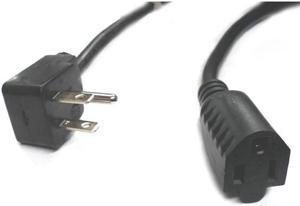 06-PT651606 - EXTENSION CORD 3/16 6FT SJTW BLK RIGHT ANGLE 3 PRONG PLUG