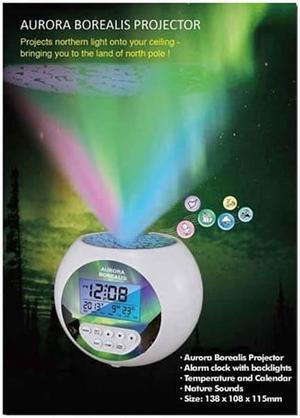 52990 - AURORA BOREALIS PROJECTOR W/DIGITAL CLOCK AND CALENDAR