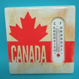 01046 - CANADA SOUVENIR THERMOMETER 3X3 MAPLE LEAF