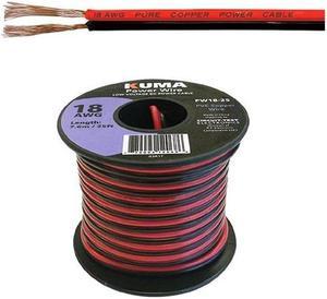 PW18-25 - DC WIRE 18AWG RED/BLK PAIR 25FT