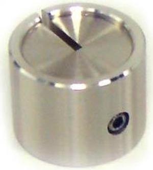 HABY-179A - KNOB 1/4IN MET 19MM SCREW SILVER