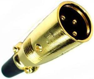 MC1005G - XLR 3PL INLINE GOLD SOLDER METAL