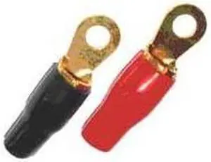 GRT04-3/8 - RING TERM RED/BLK 3/8IN 4AWG GOLD ID-10.2MM OD 16.5MM 2PC/PKG