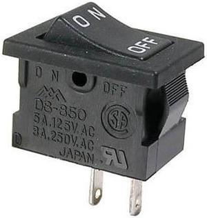 46-144-1 - ROCKER SWITCH 1P1T 5A ON-OFF 125VAC SOL 13X20MM BLK