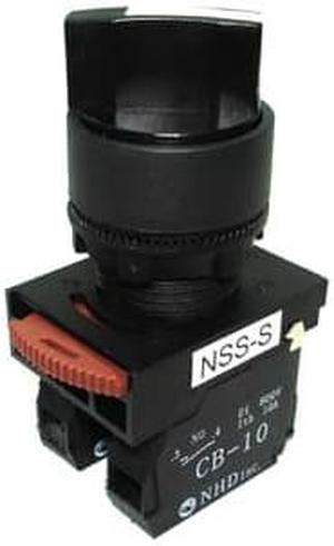 NSS22-S211B - SELECTOR SWITCH NO/NC 2 POS 6A 10A 600V