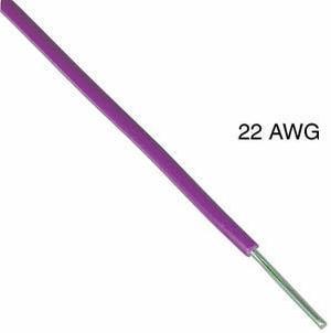 T1010-21-19 - WIRE SOLID 22AWG 100FT PURPLE TR64 TC