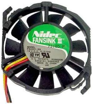 F34301-33 - FAN DC 12V 2.5X.5IN .15A W/WIRES 3WIRES WITH SENSOR RND