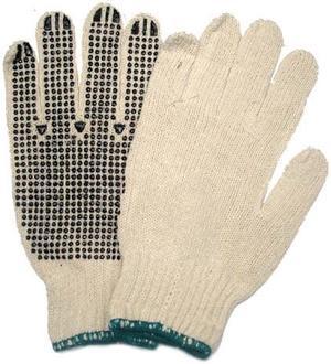 46I-TS700NPD-LARGE - GLOVES ANTI-SLIP KNITTED LARGE POLY COTTON (12 pcs/pkg)