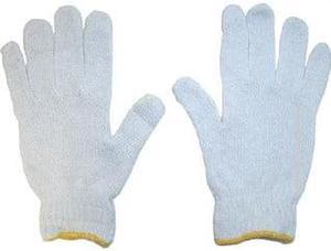 45285 - GLOVES KNITTED PLAIN MEDIUM COTTON POLYESTER (12 pcs/pkg)