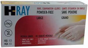 46I-525PF-MED - GLOVES VINYL EXAMINATION MEDICAL GRADE MEDIUM CLEAR (100 pcs/pkg)