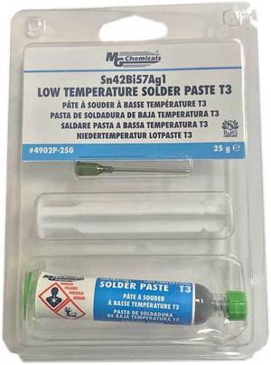 4902P-25G - SOLDER PASTE LEAD FREE LOW TEMP 25GM TIN 42/BISMULT 57/SILVER 1