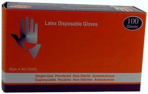 46I-520G-LARGE - GLOVES INDUSTRIAL/FOOD LARGE LATEX POWDERED DISPOSABLE CLEAR (100 pcs/pkg)