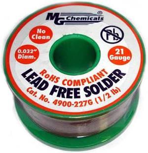 4900-227G - SOLDER WIRE LEAD FREE 1/2LB 21AWG 0.032IN SN96.3 AG3 CU0.7