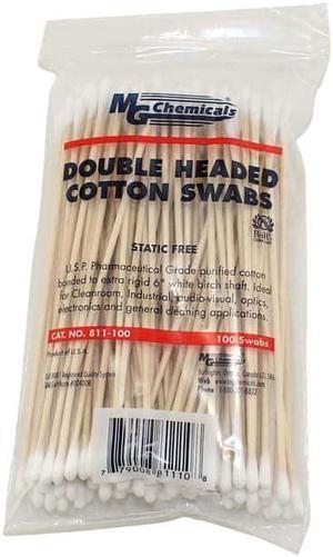 811-100 - COTTON SWAB 6IN DOUBLE HEAD 100P  (100 pcs/pkg)