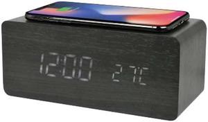 24714 - WIRELESS CHARGING ALARM CLOCK 10WATT CELLPHONE CHARGER