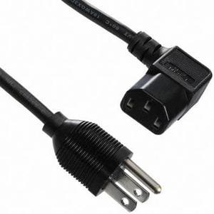 CPC10-RASJT14 - INST CORD 3/14 10FT RND RA RCPT BLK SJT PLUG 5-15P TO FEMALE C13