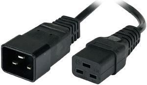 PYKR-4721 - SERVER CORD 3/12 15FT RND BLK SJT C19 TO C20 FT2 105C 20A/250V