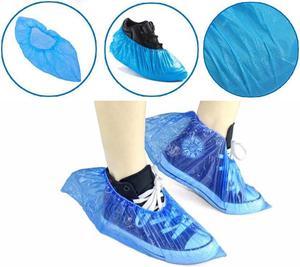 YETS-1071-100 - SHOE COVERS PLASTIC DISPOSABLE WATERPROOF (100 pcs/pkg)