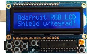 714 - RGB LCD SHIELD KIT 16X2 CHARACTER NEGATIVE DISPLAY