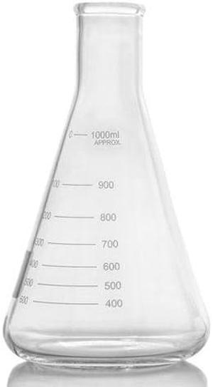 GL025-1000 - FLASK CLEAR GLASS 1000ML GRADUATED