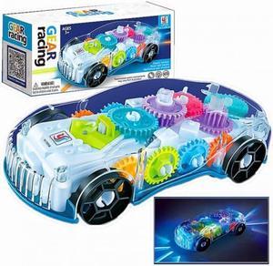 388-65 - TRANSPARENT CAR WITH LED MUSIC AND TRANSPARENT GEARS