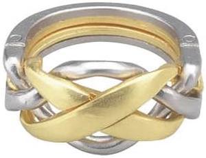 HY13 - RING PUZZLE-HANAYAMA CAST METAL LEVEL 4