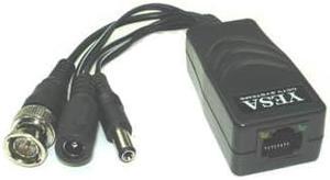 BCC4301VPD - BNC PLUG TO RJ45 BALUN FOR CCTV WITH DC POWER PLUG AND JACK  (2 pcs/pkg)