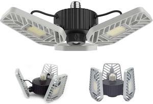 GL-6000 - GARAGE CEILING LIGHT LED 3WINGS 60W 6000LUMENS ADJUSTABLE