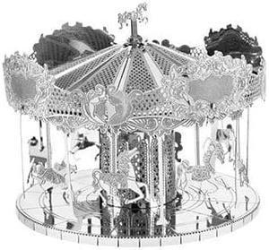 MMS089 - MERRY GO ROUND-METAL EARTH 3D LASER CUT TWO SHEET MODEL KIT