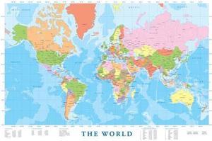 2400-1271 - MAP OF THE WORLD POSTER 36X24 IN