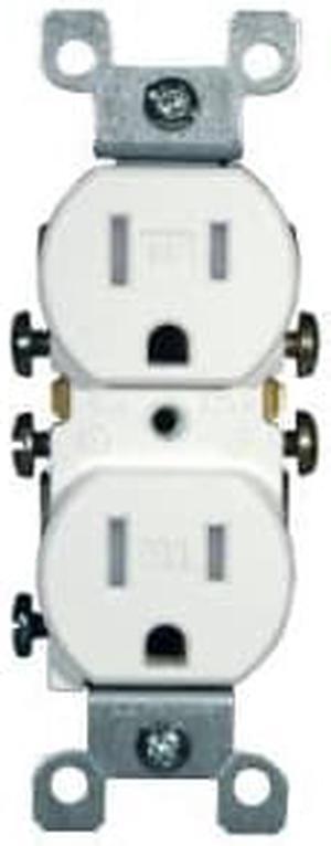 052-7230-6 - ELECTRICAL RECEPTACLE 2POS 15A 125V INSERT FOR WALLPLATE WHITE (10 pcs/pkg)