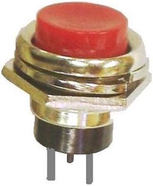 66-2421 RED - PUSH SWITCH MOM 1P1T NO THR SOL 16MM RED CAP 4A/125VAC~;2A/250VA (10 pcs/pkg)