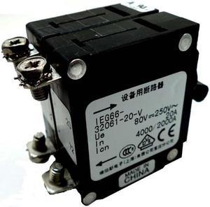 IEGG66-32061-20-V - CIRCUIT BREAKER 20A 250VAC TOGGL CHMT 2P 15MM DIA SCR BLK