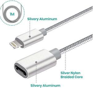 AMTF-3532 - IPHONE LIGHTNING EXTENSION 3FT CABLE 8PIN MALE TO FEMALE