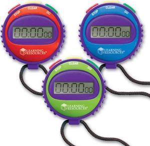 LER0808 - STOPWATCH LARGE DISPLAY ASSORTED COLOR 3 FUNCTIONS W/LR44 BATTERY