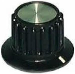 3040 - KNOB 1/4IN PLAST 35MM SCREW BLACK