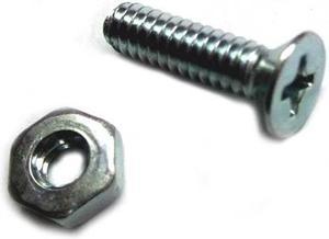 35190 - SCREW METAL 1/4IN-20X1-1/2IN PHILIP FLAT HEAD+HEX NUT 25/SET