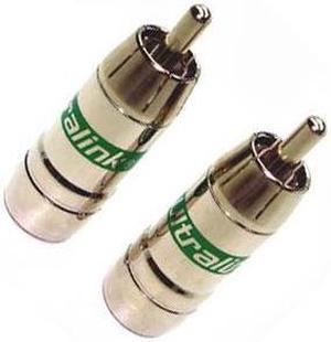 GAA-826-2 - RCA PLUG TWIST ON RG6 GREEN  (2 pcs/pkg)