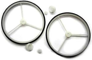 870145 - WHEEL SET SUPERLIGHT 2.5IN DIA FITS 3MM AND 2MM AXLE WITH ADAPTER (2 pcs/pkg)