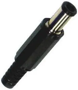 265 - DC POWER PLUG 4.3X6.5X9.5MM STRAIN RELIEF WITH CENTER PIN