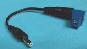 48-1263 - DC POWER PLUG 1.3X3.5MM WITH SOLDERLESS TERMINAL AND WIRE