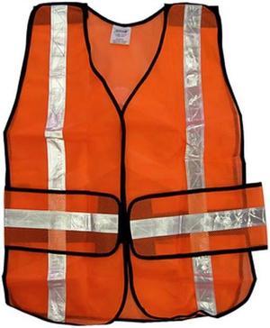 7015-O - SAFETY VEST REFLECTIVE ORANGE OSFA SIZE