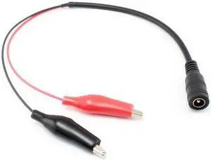 1528-1393-ND - DC POWER CABLE ASSY 2.1MM JK TO ALLIGATOR CLIPS 6IN