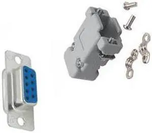 Z-4450 - DB9F SOL TIN W/PLASTIC HOOD GRAY